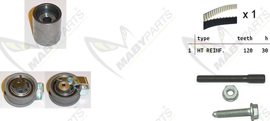 Mabyparts OBK010075 - Timing Belt Set www.autospares.lv