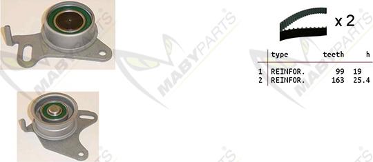 Mabyparts OBK010077 - Timing Belt Set www.autospares.lv