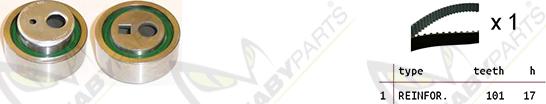 Mabyparts OBK010194 - Комплект зубчатого ремня ГРМ www.autospares.lv