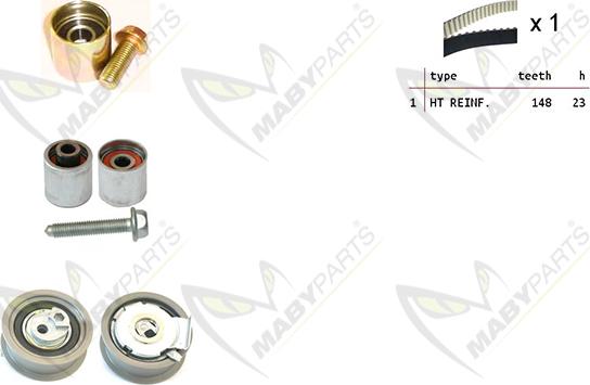 Mabyparts OBK010193 - Комплект зубчатого ремня ГРМ www.autospares.lv