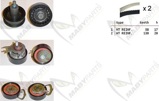 Mabyparts OBK010149 - Комплект зубчатого ремня ГРМ www.autospares.lv