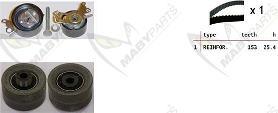 Mabyparts OBK010146 - Комплект зубчатого ремня ГРМ www.autospares.lv