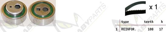 Mabyparts OBK010143 - Комплект зубчатого ремня ГРМ www.autospares.lv