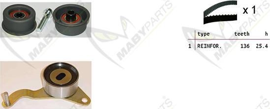 Mabyparts OBK010169 - Zobsiksnas komplekts autospares.lv