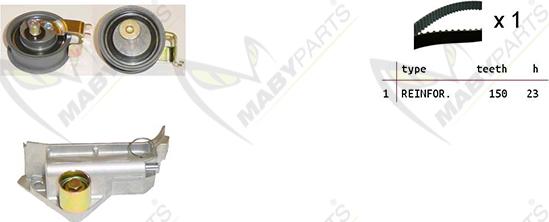 Mabyparts OBK010168 - Zobsiksnas komplekts autospares.lv