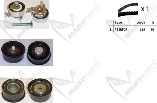 Mabyparts OBK010163 - Zobsiksnas komplekts autospares.lv