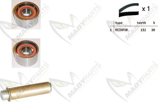 Mabyparts OBK010162 - Zobsiksnas komplekts autospares.lv