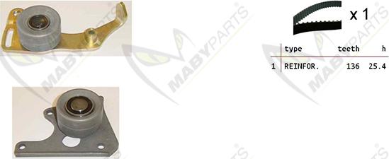 Mabyparts OBK010114 - Zobsiksnas komplekts autospares.lv