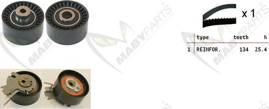 Mabyparts OBK010116 - Zobsiksnas komplekts autospares.lv