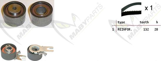 Mabyparts OBK010118 - Zobsiksnas komplekts www.autospares.lv