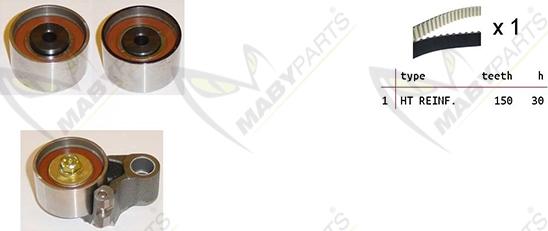 Mabyparts OBK010189 - Zobsiksnas komplekts www.autospares.lv