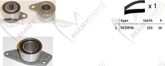 Mabyparts OBK010135 - Timing Belt Set www.autospares.lv