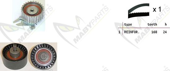 Mabyparts OBK010130 - Комплект зубчатого ремня ГРМ www.autospares.lv