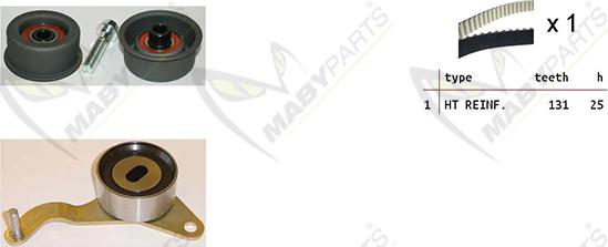 Mabyparts OBK010178 - Zobsiksnas komplekts autospares.lv