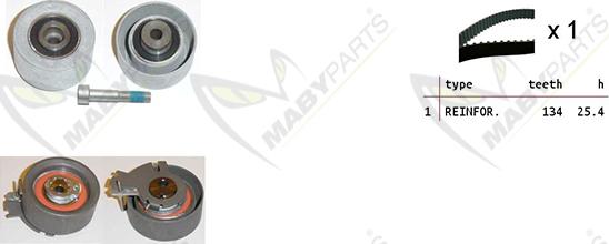 Mabyparts OBK010173 - Zobsiksnas komplekts www.autospares.lv