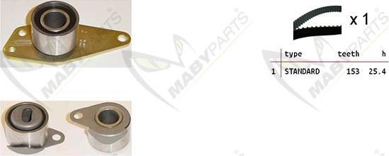 Mabyparts OBK010302 - Zobsiksnas komplekts autospares.lv