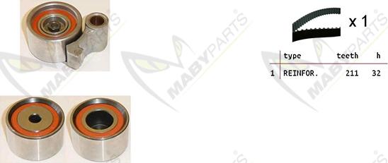 Mabyparts OBK010307 - Zobsiksnas komplekts autospares.lv