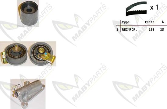 Mabyparts OBK010318 - Комплект зубчатого ремня ГРМ www.autospares.lv