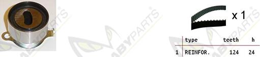 Mabyparts OBK010313 - Комплект зубчатого ремня ГРМ www.autospares.lv