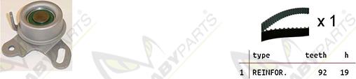 Mabyparts OBK010388 - Zobsiksnas komplekts www.autospares.lv