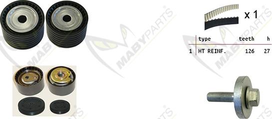 Mabyparts OBK010339 - Zobsiksnas komplekts www.autospares.lv