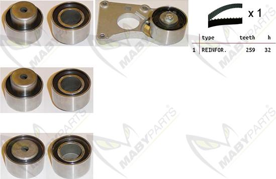 Mabyparts OBK010331 - Timing Belt Set www.autospares.lv