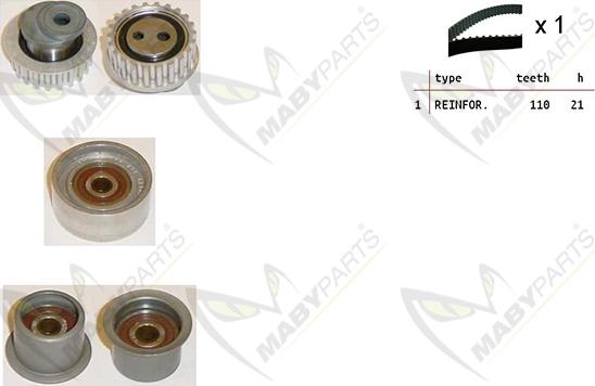 Mabyparts OBK010378 - Timing Belt Set www.autospares.lv