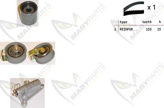 Mabyparts OBK010373 - Zobsiksnas komplekts www.autospares.lv