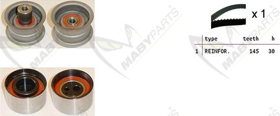 Mabyparts OBK010299 - Комплект зубчатого ремня ГРМ www.autospares.lv