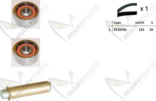 Mabyparts OBK010249 - Timing Belt Set www.autospares.lv