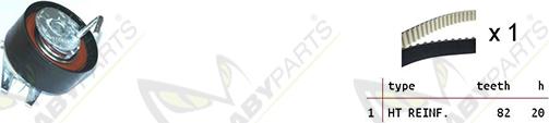 Mabyparts OBK010242 - Zobsiksnas komplekts autospares.lv