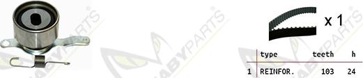 Mabyparts OBK010254 - Zobsiksnas komplekts autospares.lv