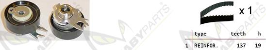 Mabyparts OBK010251 - Комплект зубчатого ремня ГРМ www.autospares.lv