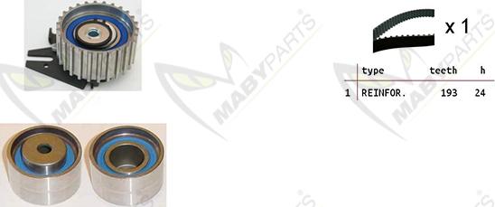 Mabyparts OBK010258 - Zobsiksnas komplekts autospares.lv