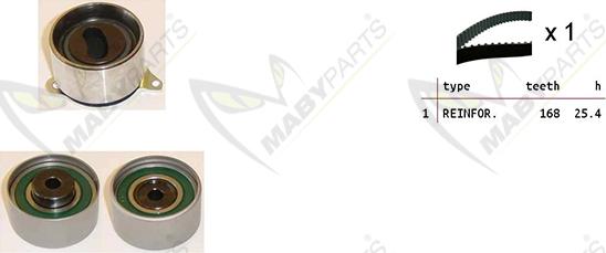 Mabyparts OBK010265 - Zobsiksnas komplekts autospares.lv