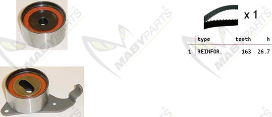 Mabyparts OBK010263 - Zobsiksnas komplekts autospares.lv