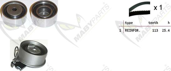 Mabyparts OBK010209 - Комплект зубчатого ремня ГРМ www.autospares.lv