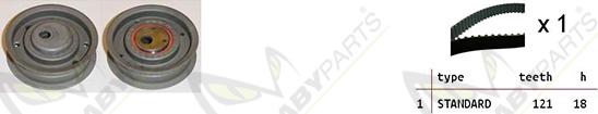 Mabyparts OBK010203 - Комплект зубчатого ремня ГРМ www.autospares.lv