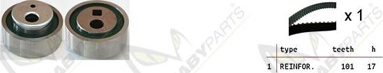 Mabyparts OBK010214 - Комплект зубчатого ремня ГРМ www.autospares.lv