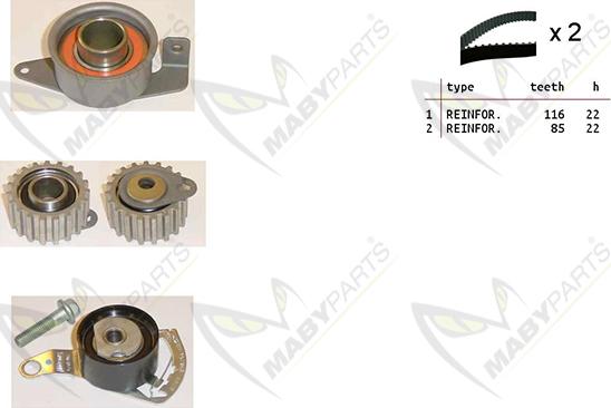 Mabyparts OBK010212 - Timing Belt Set www.autospares.lv