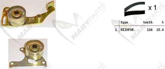 Mabyparts OBK010280 - Zobsiksnas komplekts autospares.lv