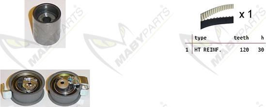 Mabyparts OBK010235 - Timing Belt Set www.autospares.lv