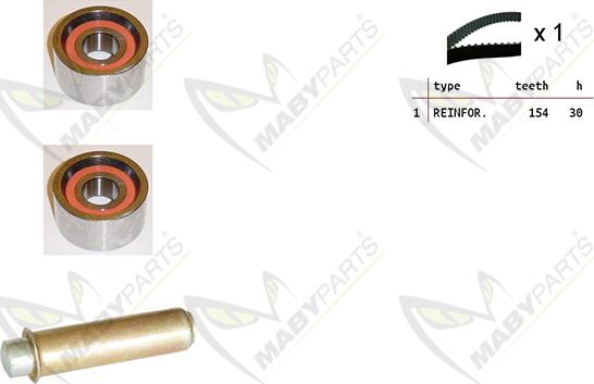 Mabyparts OBK010229 - Zobsiksnas komplekts autospares.lv