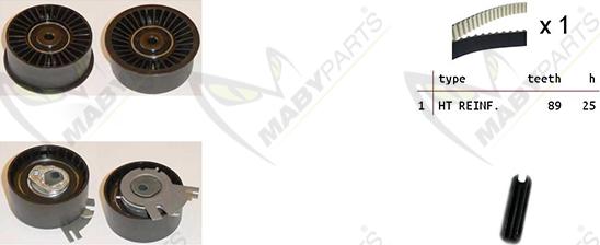 Mabyparts OBK010276 - Zobsiksnas komplekts www.autospares.lv