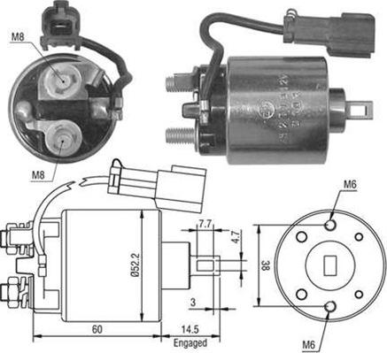 Magneti Marelli 940113050445 - Ievilcējrelejs, Starteris autospares.lv