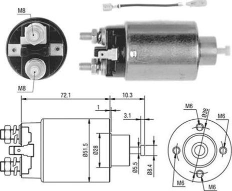 Magneti Marelli 940113050443 - Solenoid Switch, starter www.autospares.lv