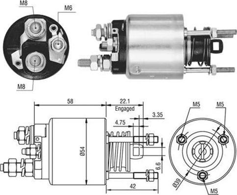 Magneti Marelli 940113050458 - Ievilcējrelejs, Starteris autospares.lv