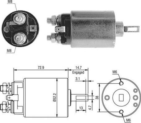 Magneti Marelli 940113050408 - Ievilcējrelejs, Starteris autospares.lv