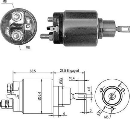 Magneti Marelli 940113050419 - Ievilcējrelejs, Starteris autospares.lv