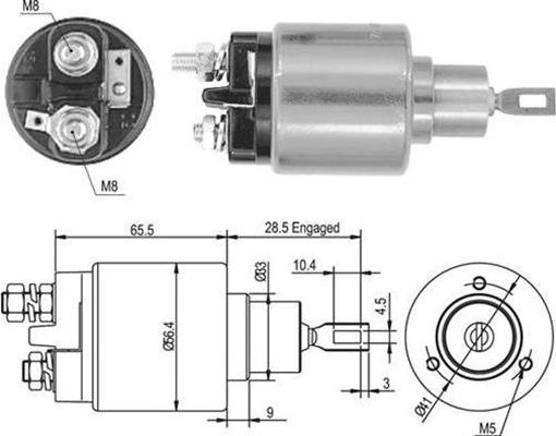 Magneti Marelli 940113050435 - Solenoid Switch, starter www.autospares.lv